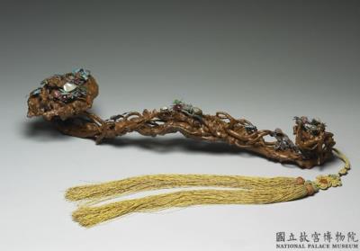 图片[2]-Root scepter inlaid with precious materials, Qianlong reign (1736-1795), Qing dynasty-China Archive